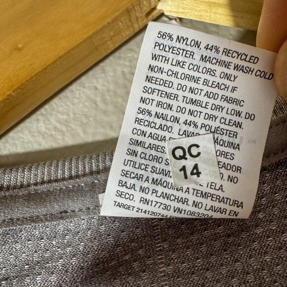 All in Motion Seamless Core Long Sleeve Top Heathered Gray Activewear Tee (Sz S) - Picture 4 of 6